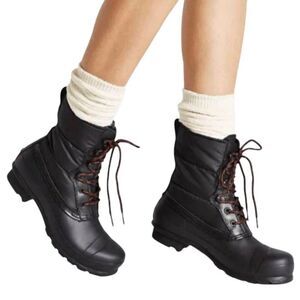 NWOB HUNTER Original Short Quilted Lace-Up Boot Size 8
